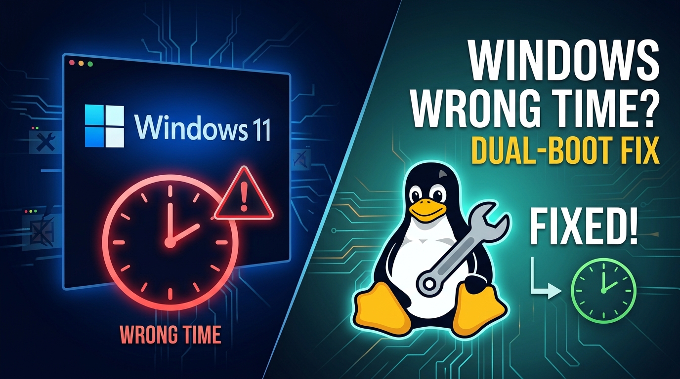 Fix Windows 11 wrong time after dual boot with Linux