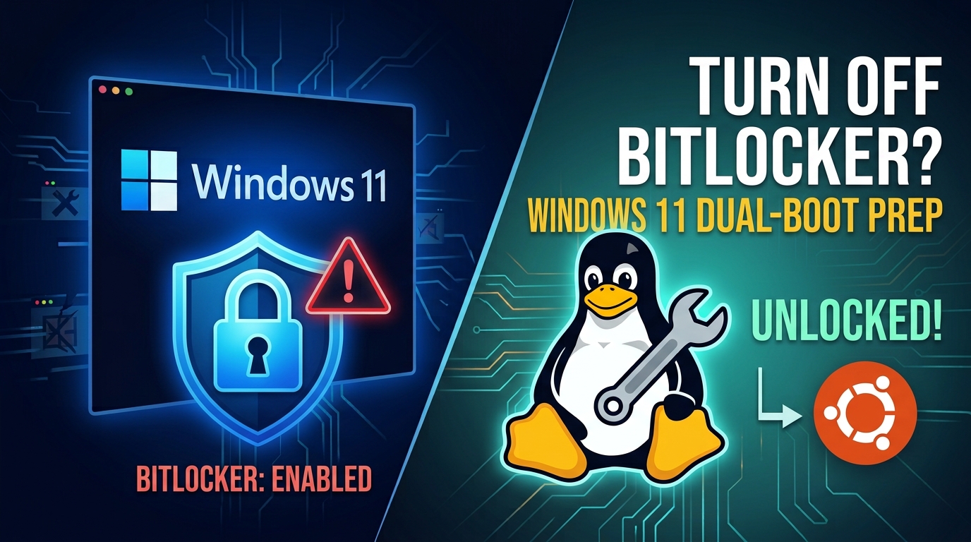 Turn off BitLocker before dual booting Windows 11 and Ubuntu